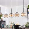 Koyoto hanging light, globe light, pendant light Amber, clear, 4-light sources