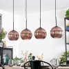 Koyoto hanging light, globe light, pendant light coppery, 4-light sources