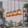 Koyoto hanging light, globe light, pendant light coppery, 4-light sources