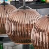 Koyoto hanging light, globe light, pendant light coppery, 4-light sources