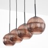 Koyoto hanging light, globe light, pendant light coppery, 4-light sources