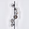 Koyoto floor lamp clear, Smoke-coloured, 6-light sources