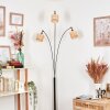 Cavaca floor lamp chrome, black, 3-light sources