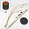 Alsen floor lamp brass, black, 5-light sources