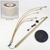 Bassagoda floor lamp brass, black, 5-light sources
