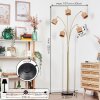 Granja floor lamp brass, black, 5-light sources