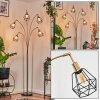 Yaak floor lamp brass, black, 5-light sources