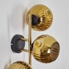 Ripoll globe light, wall light gold, black, 3-light sources