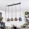 Koyoto hanging light, globe light, pendant light blue, green, coppery, 4-light sources