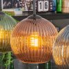 Koyoto hanging light, globe light, pendant light blue, green, coppery, 4-light sources