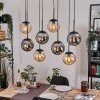Gastor hanging light, globe light, pendant light Amber, Smoke-coloured, 8-light sources