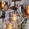 Gastor hanging light, globe light, pendant light Amber, clear, Smoke-coloured, 8-light sources