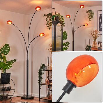 Nikkala floor lamp black, 3-light sources