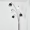 Bassagoda floor lamp chrome, black, 5-light sources