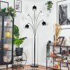 Bassagoda floor lamp chrome, black, 5-light sources