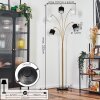 Bassagoda floor lamp brass, black, 5-light sources