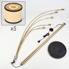 Chellas floor lamp brass, black, 5-light sources