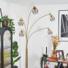 Yaak floor lamp brass, black, 5-light sources