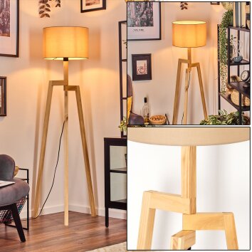 Soungou floor lamp Ecru, black, 1-light source