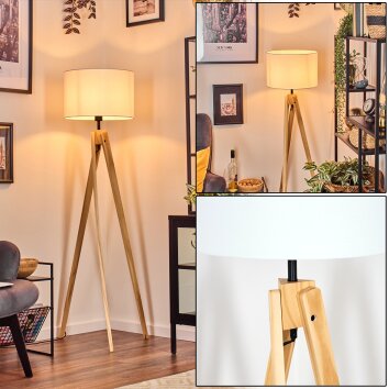 Soungou floor lamp Ecru, black, 1-light source