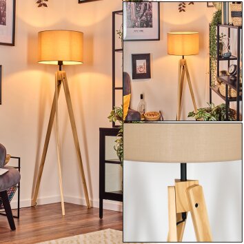 Soungou floor lamp Ecru, black, 1-light source