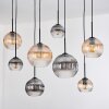 Koyoto hanging light, globe light, pendant light Ecru, black, 8-light sources