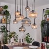 Koyoto hanging light, globe light, pendant light Ecru, black, 8-light sources