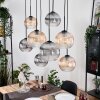 Koyoto hanging light, globe light, pendant light Ecru, black, 8-light sources