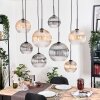 Koyoto hanging light, globe light, pendant light Ecru, black, 8-light sources