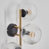 Ripoll globe light, wall light gold, black, 3-light sources
