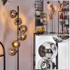 Ripoll floor lamp chrome, Smoke-coloured, 6-light sources