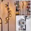 Ripoll floor lamp clear, Smoke-coloured, 6-light sources