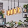Apedo hanging light, pendant light Amber, 4-light sources