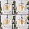 Apedo hanging light, pendant light Amber, clear, 4-light sources