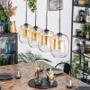 Apedo hanging light, pendant light Amber, clear, 4-light sources