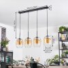 Apedo hanging light, pendant light Amber, clear, 4-light sources