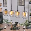 Apedo hanging light, pendant light Amber, clear, 4-light sources