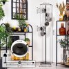 Ripoll floor lamp chrome, Smoke-coloured, 6-light sources