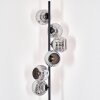 Ripoll floor lamp chrome, Smoke-coloured, 6-light sources