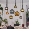 Koyoto hanging light, globe light, pendant light Ecru, black, 8-light sources