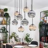 Koyoto hanging light, globe light, pendant light Ecru, black, 8-light sources