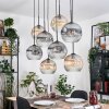 Koyoto hanging light, globe light, pendant light Ecru, black, 8-light sources