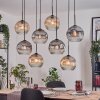 Koyoto hanging light, globe light, pendant light Ecru, black, 8-light sources