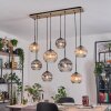 Koyoto hanging light, globe light, pendant light Ecru, black, 8-light sources