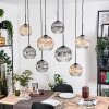 Koyoto hanging light, globe light, pendant light Ecru, black, 8-light sources