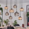 Koyoto hanging light, globe light, pendant light Ecru, black, 8-light sources