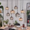 Koyoto hanging light, globe light, pendant light Ecru, black, 8-light sources