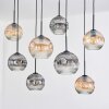 Koyoto hanging light, globe light, pendant light Ecru, black, 8-light sources