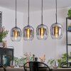Apedo hanging light, pendant light clear, Smoke-coloured, 4-light sources