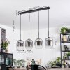 Apedo hanging light, pendant light clear, Smoke-coloured, 4-light sources